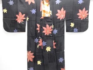 大正ロマン　楓模様ロング道行コート